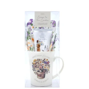 Hand Cream, Mug & Garden Gloves Gift Pack – Pamper & Garden Set