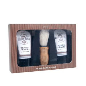 Beard Care Bundle β Beard Wash, Balm & Shaving Brush Grooming Set