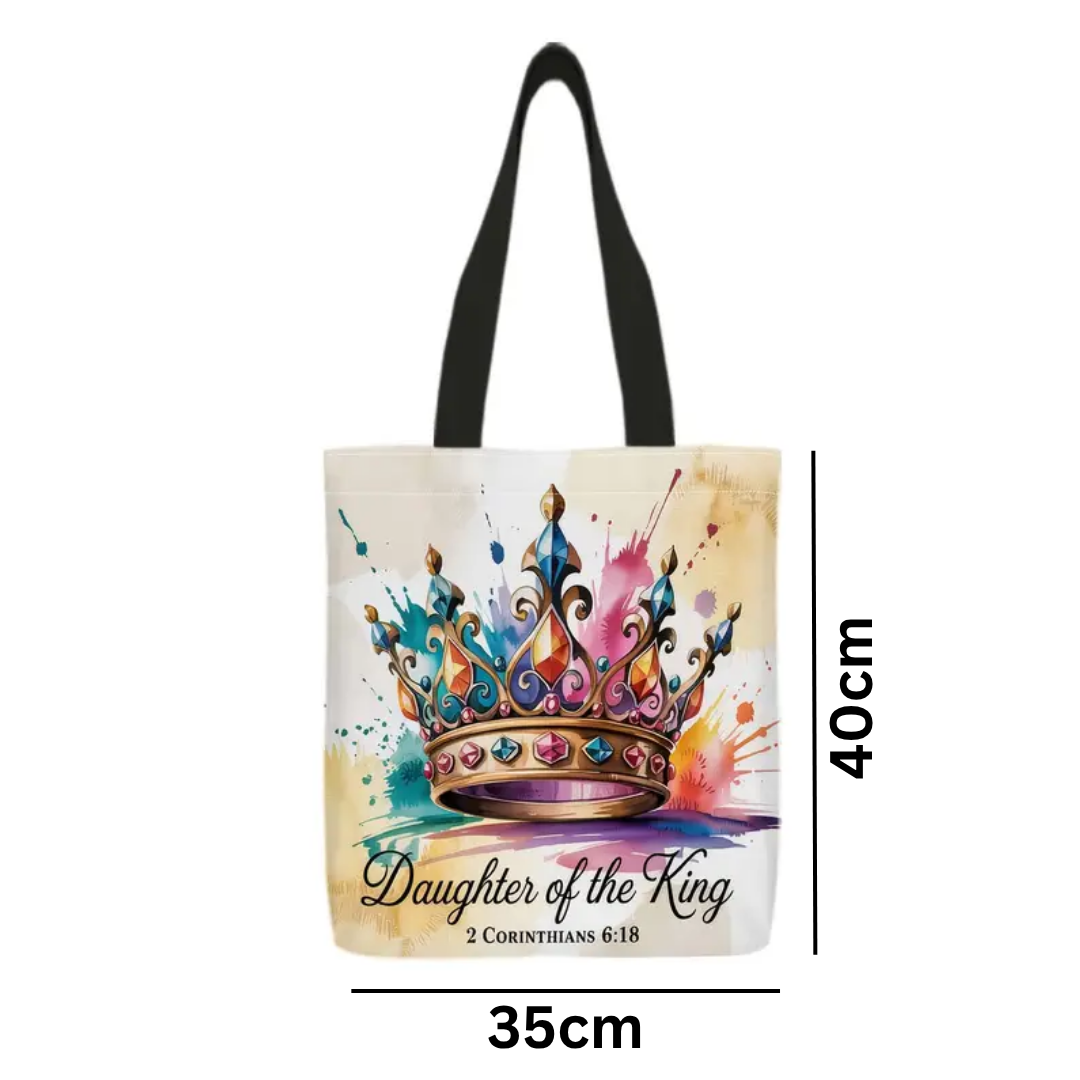 Scripture Tote Bag - Daughter of the King - Image 3