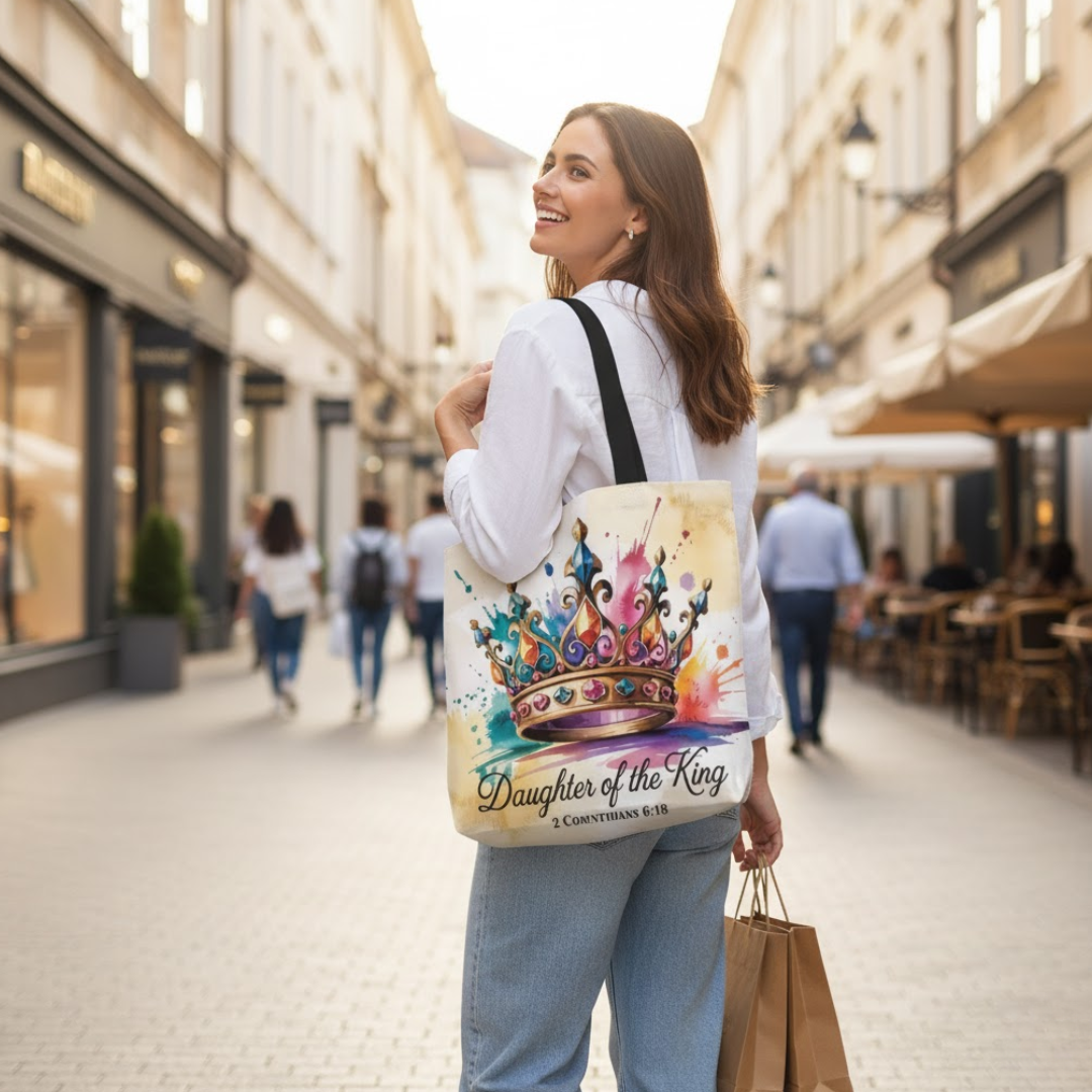 Scripture Tote Bag - Daughter of the King - Image 2