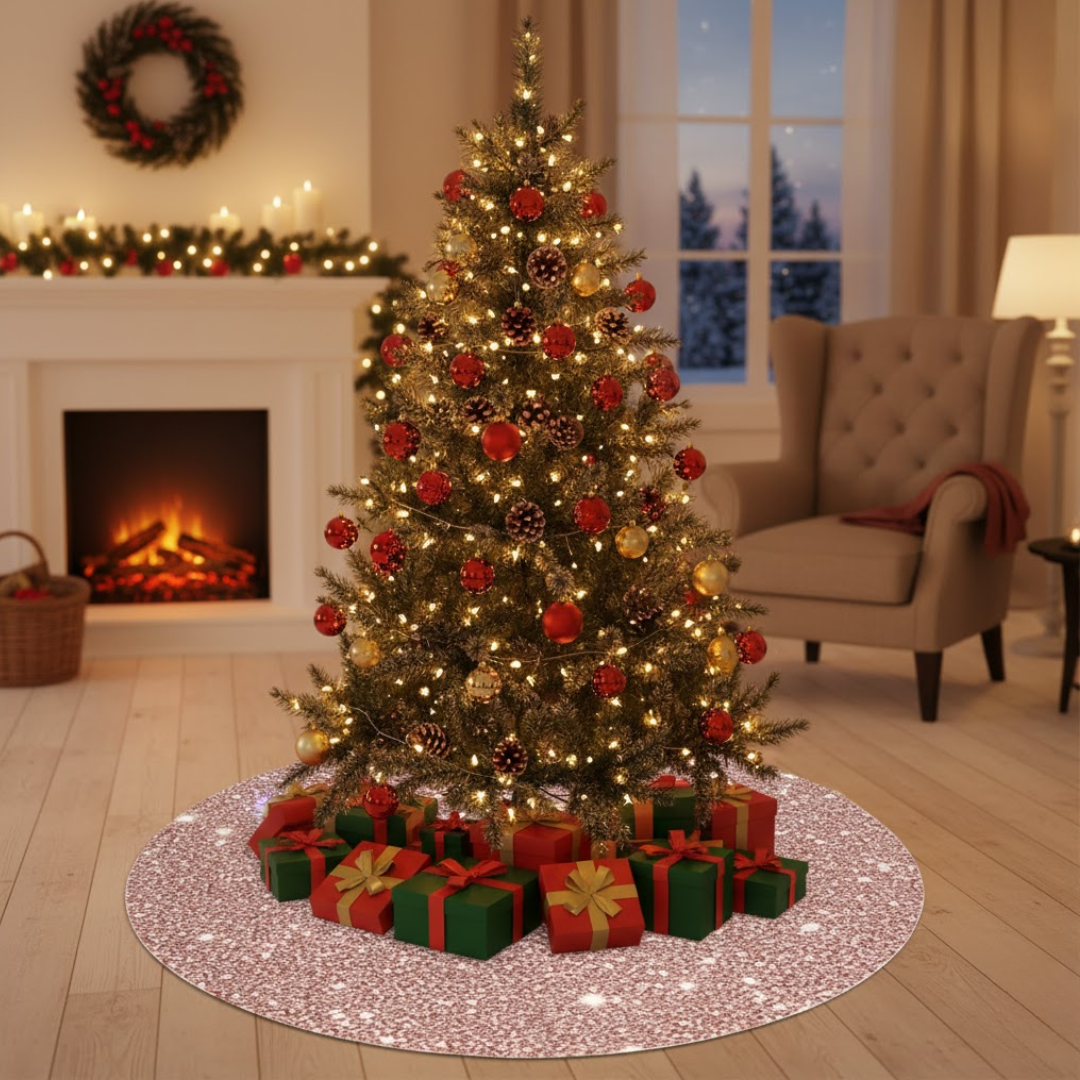 Christmas Tree Skirt - Rose Gold - Image 2