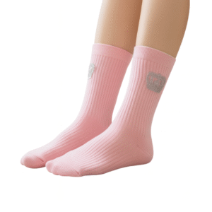 Pink Rhinestone Crown Socks