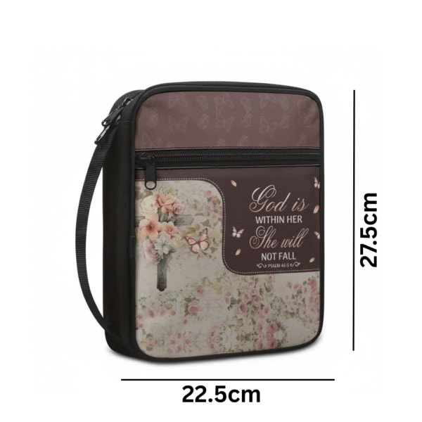 Elegant Floral Cross Bible Case - Image 2