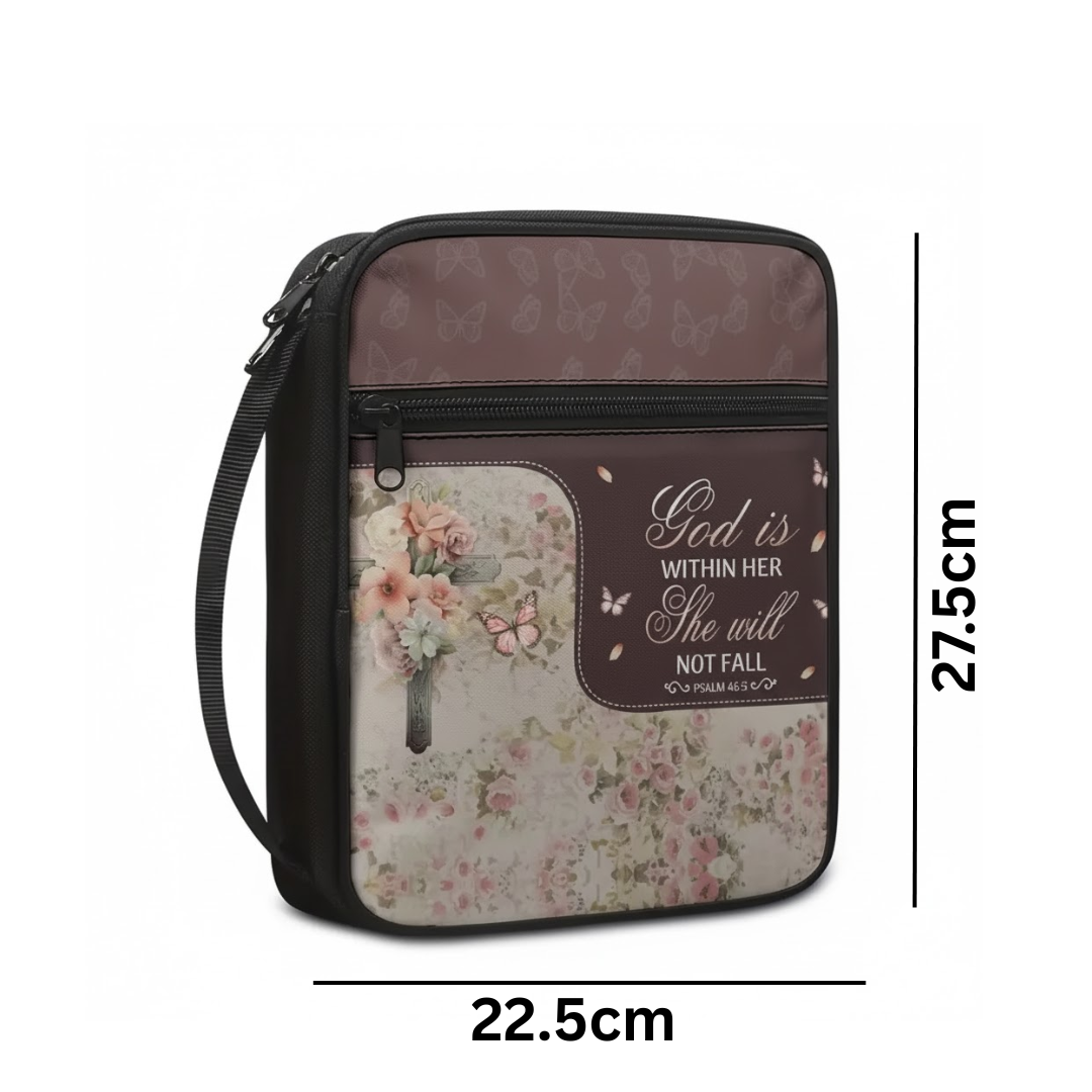 Elegant Floral Cross Bible Case - Image 2