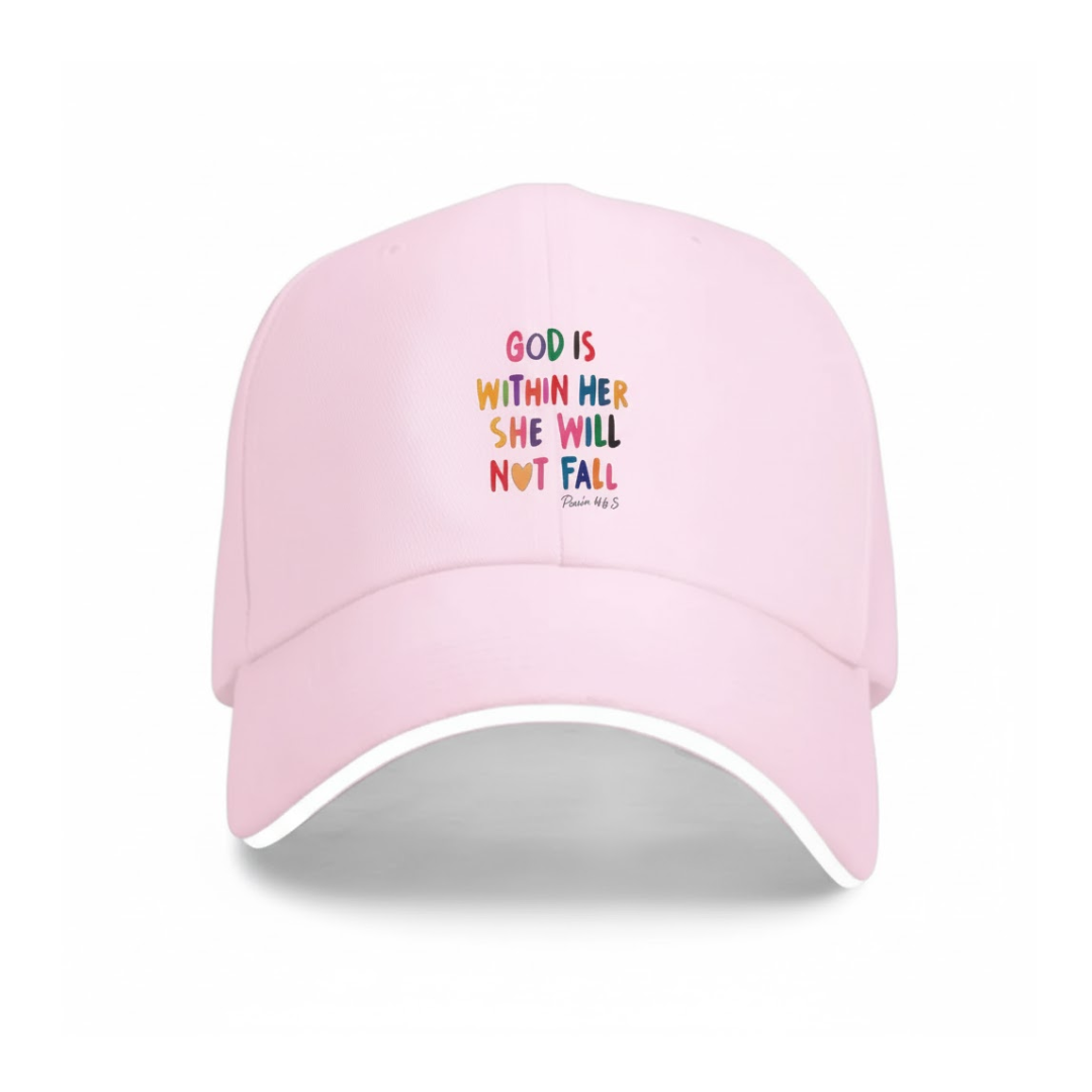 Pink Ladies Cap - God is Within Her