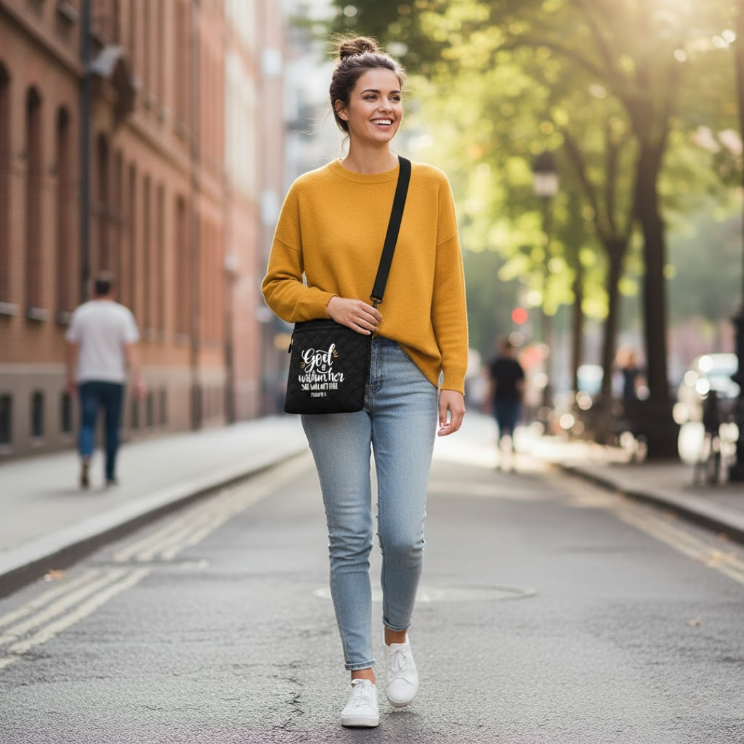 Women's Crossbody Sling Bag - Psalm 23:4 - Image 3