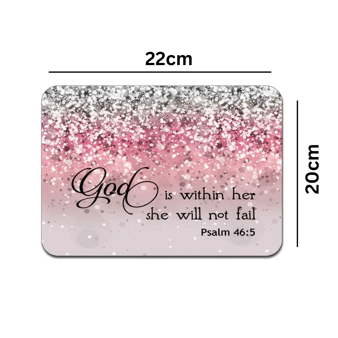 Pink Mousepad - Psalm 46:5 - Image 2