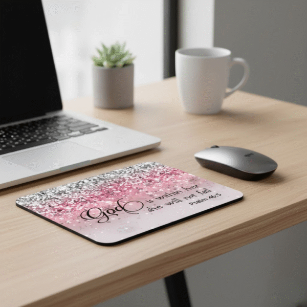 Pink Mousepad - Psalm 46:5 - Image 3