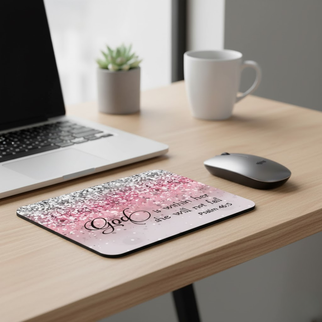 Pink Mousepad - Psalm 46:5 - Image 3