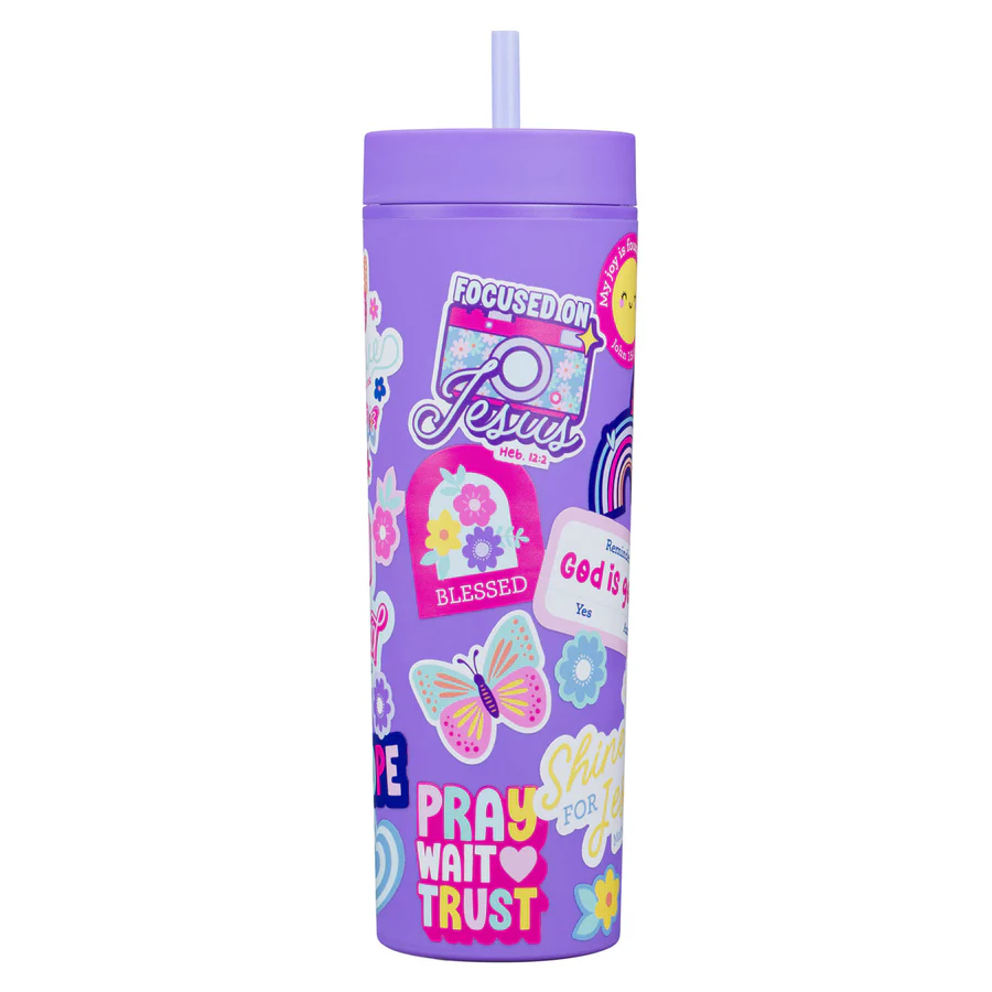 Purple Tumbler with Straw - Strong - Image 2