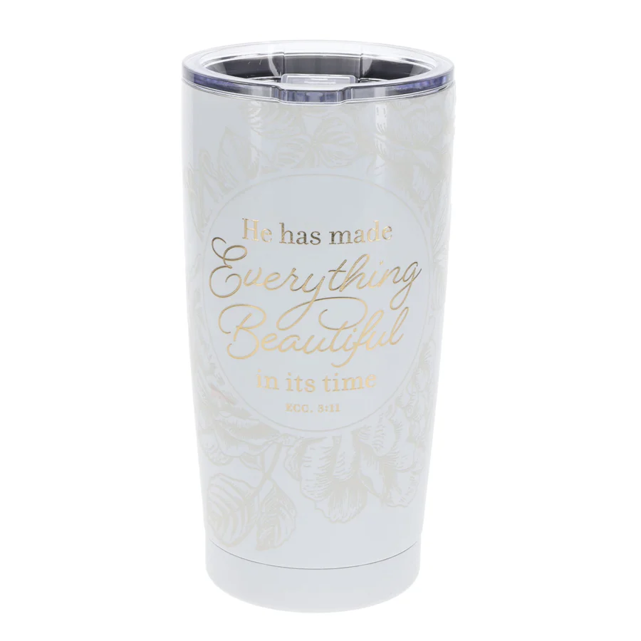 white travel mug