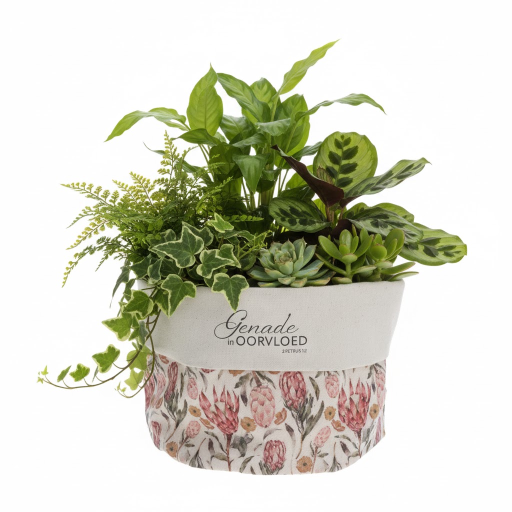 Canvas Planter Cover - Genade in Oorvloed - Image 4