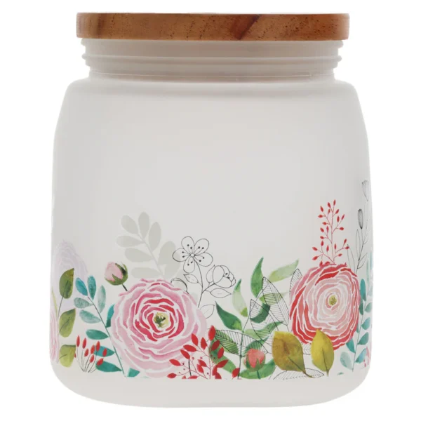 Frosted Glass Jar with Lid - Grateful Heart - Image 2