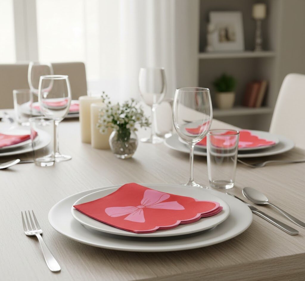 Bow Decorative Serviettes - Image 2