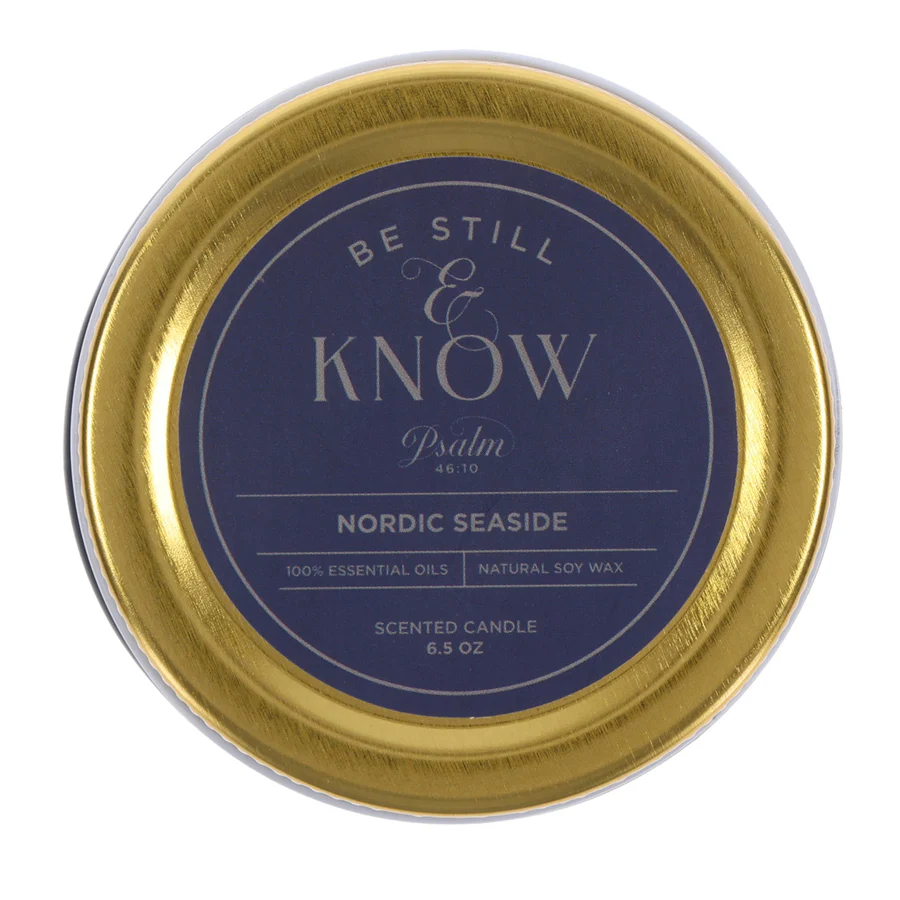 Nordic Seaside Scented Candle with Lid - Image 3