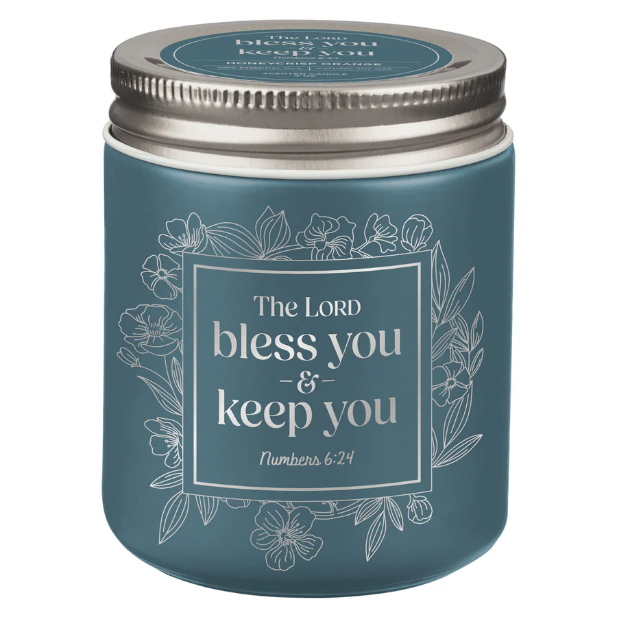 Orange Scented Candle with Screw Top Lid