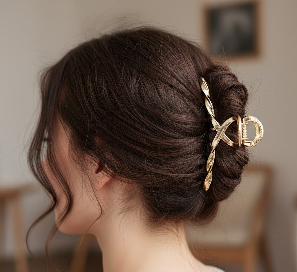 Metal Bow Claw Clip - Image 2