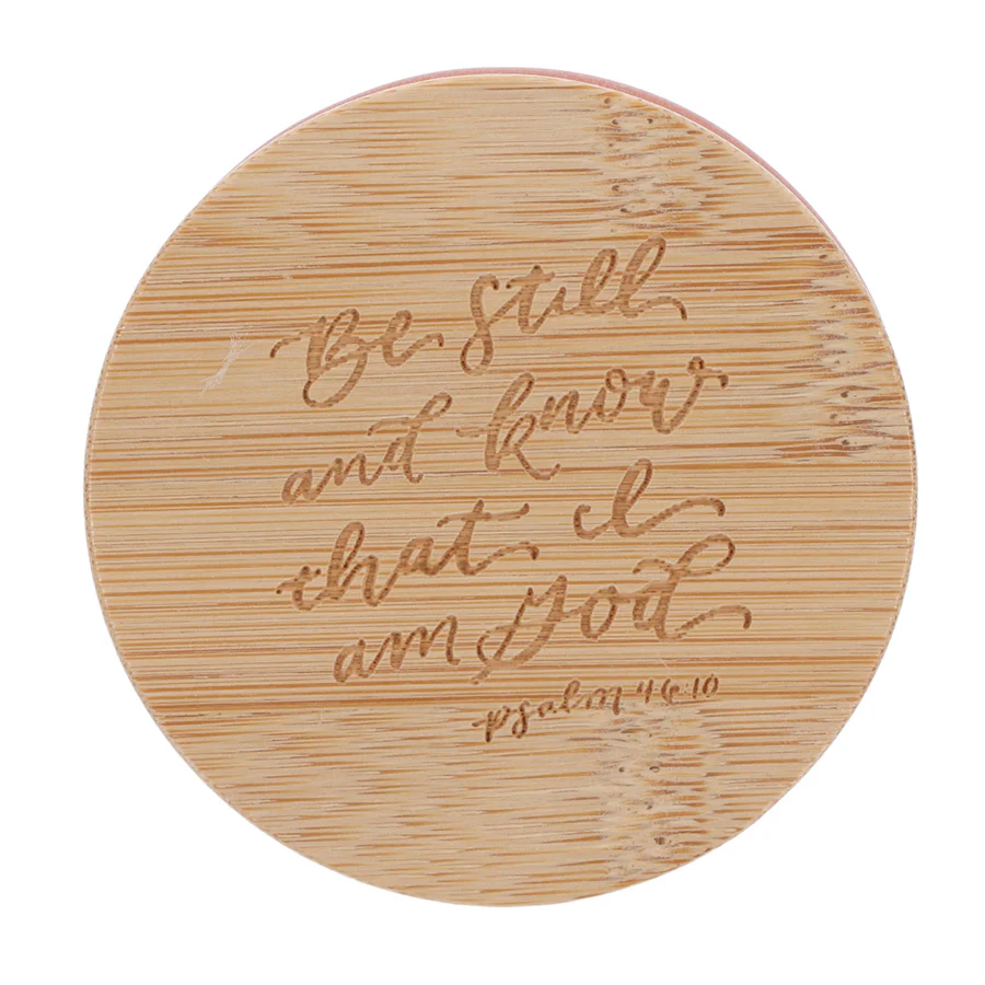 Vetiver & Moss Candle with Bamboo Lid - Faith Gift - Image 4
