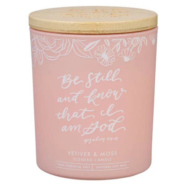 Vetiver & Moss Candle with Bamboo Lid - Faith Gift - Image 2