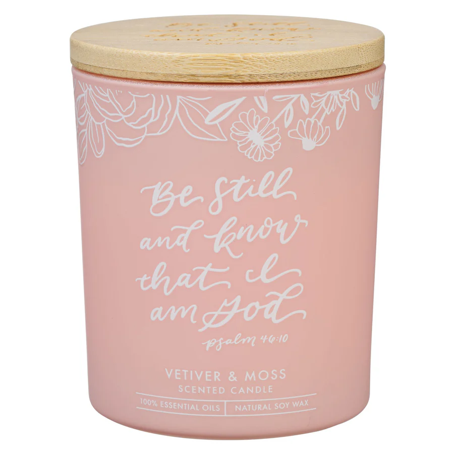 Vetiver & Moss Candle with Bamboo Lid - Faith Gift - Image 2