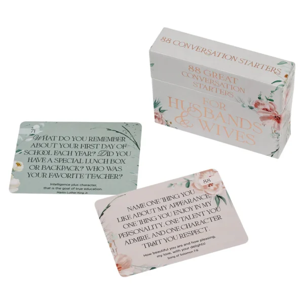 For Husbands & Wives 88 Conversation Starters - Boxed Card Set - Image 2