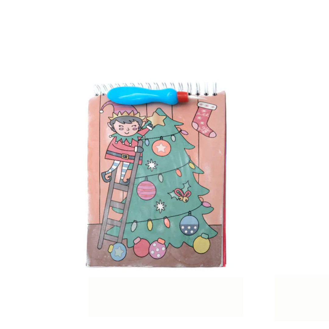 Water Magic A5 Coloring Book - 6 Reusable Pages & 1 Water Pen - Image 2