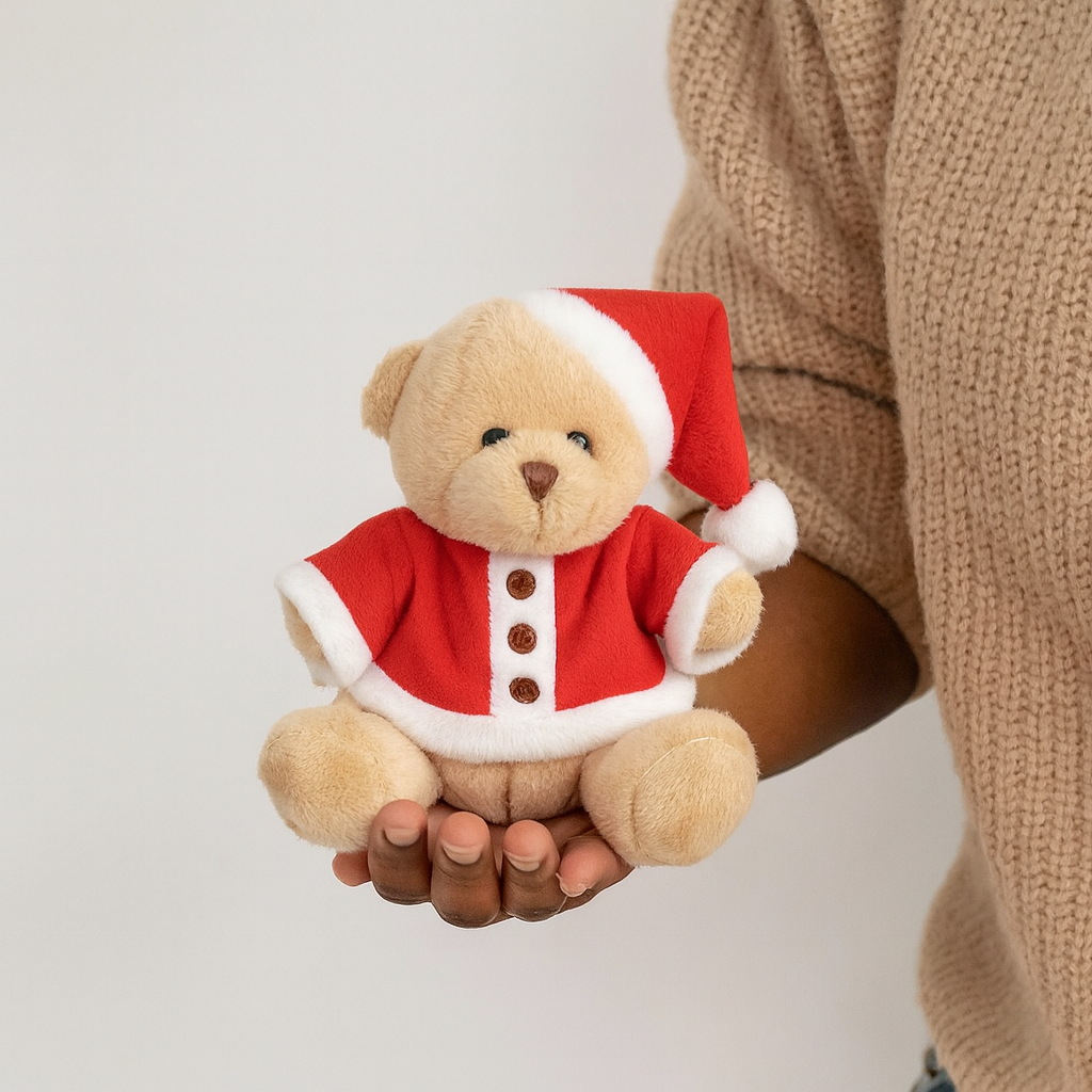 Plush Christmas Bear - Festive Soft Toy Gift & Holiday Decoration - Image 2