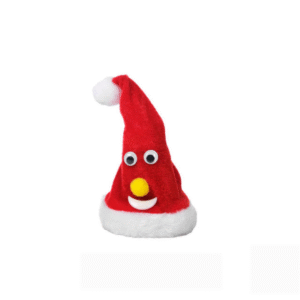 Funny Santa Hat with Face | Christmas Novelty Party Accessory