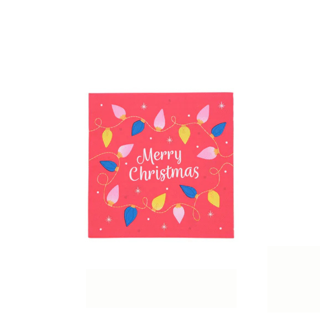 3-Ply Merry Christmas Serviettes - Festive Table Napkins Pack