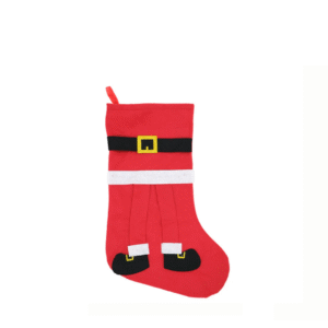 Santa Claus Christmas Stocking - Festive Red Gift Holder