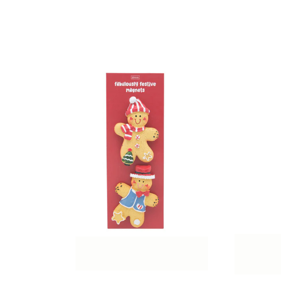 Gingerbread Man Fridge Magnets - Cute Christmas Kitchen Décor
