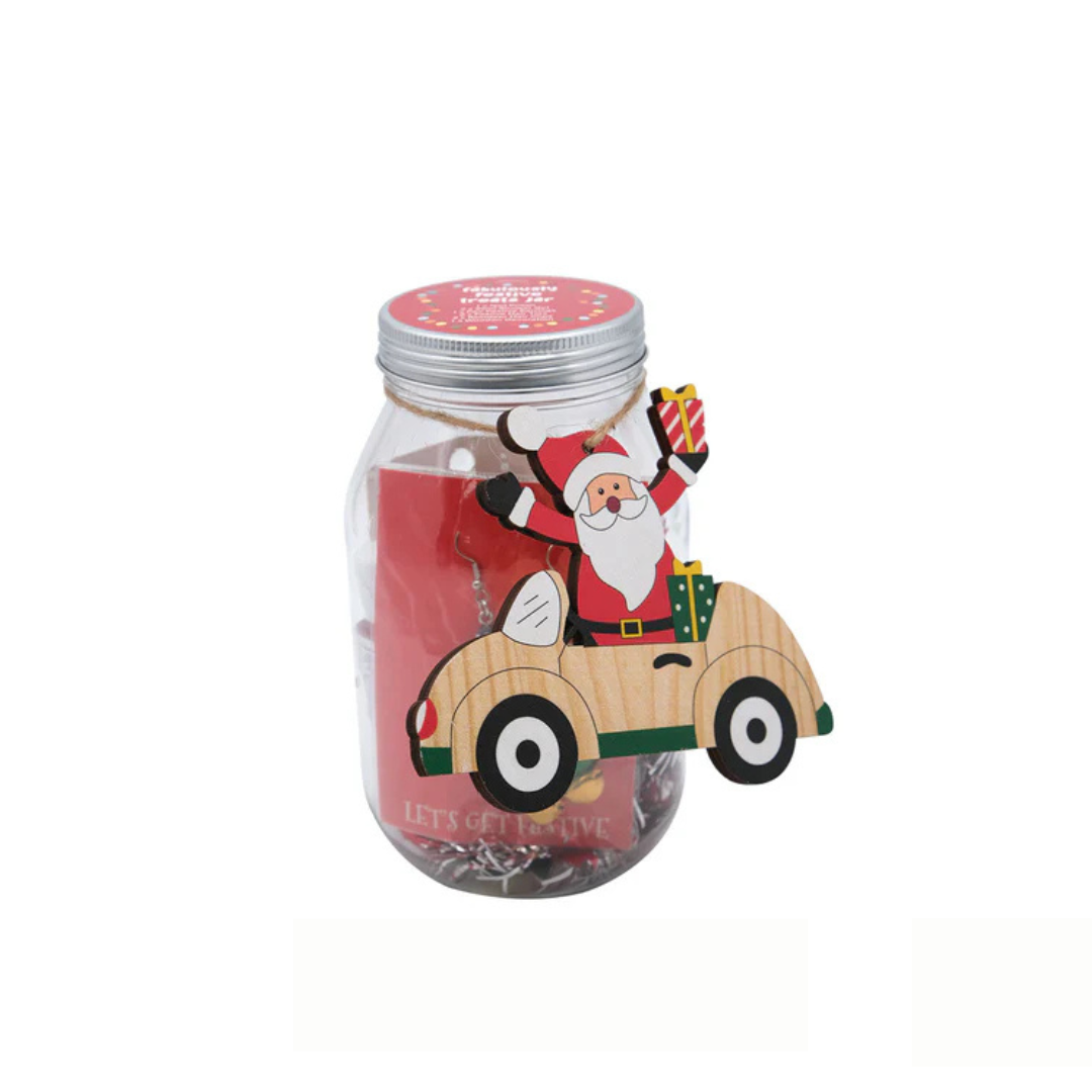 Christmas Jar of Treats – Festive Gift Set with Accessories & Shower Gel
