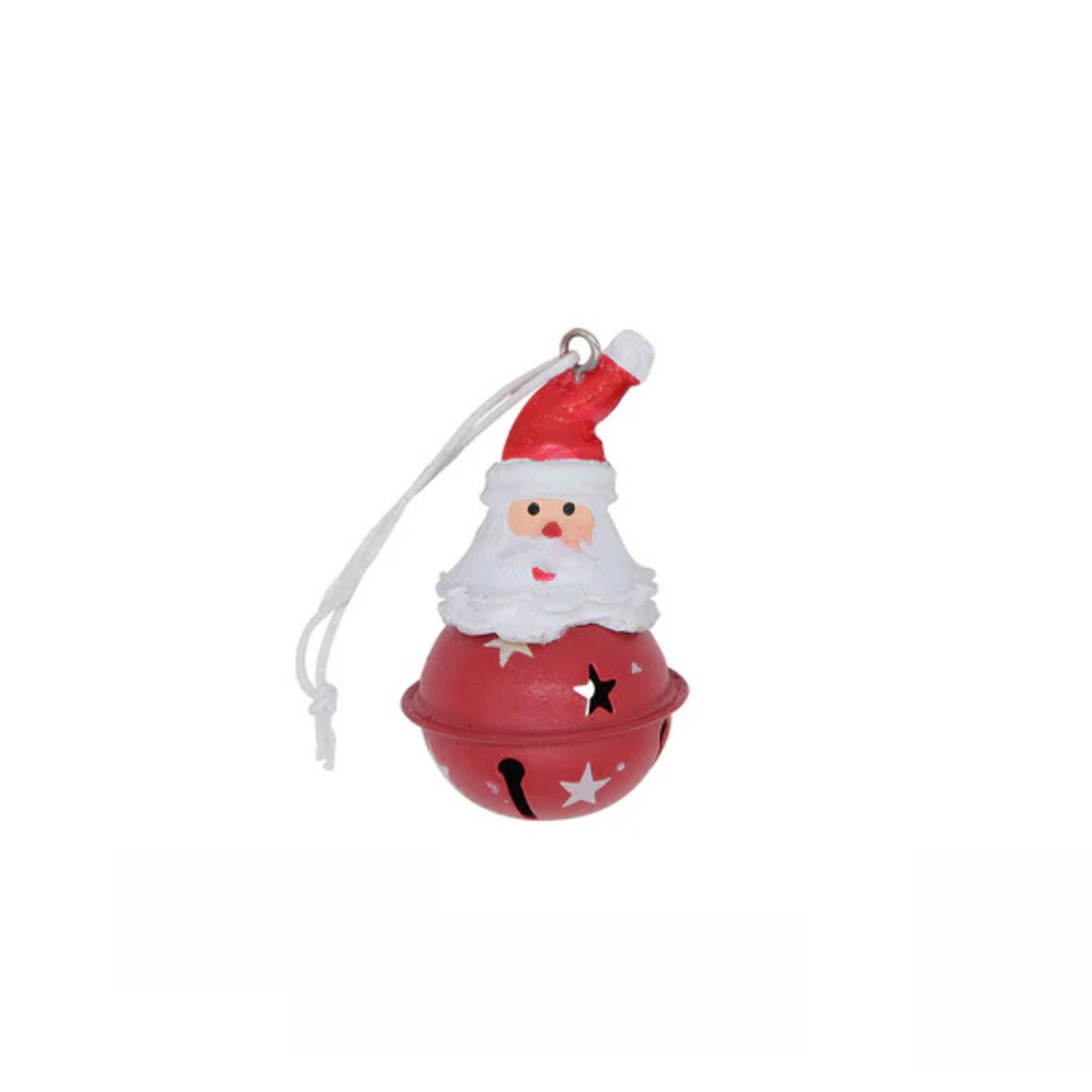 Father Christmas Bell Ornament – Festive Metal Hanging Decoration