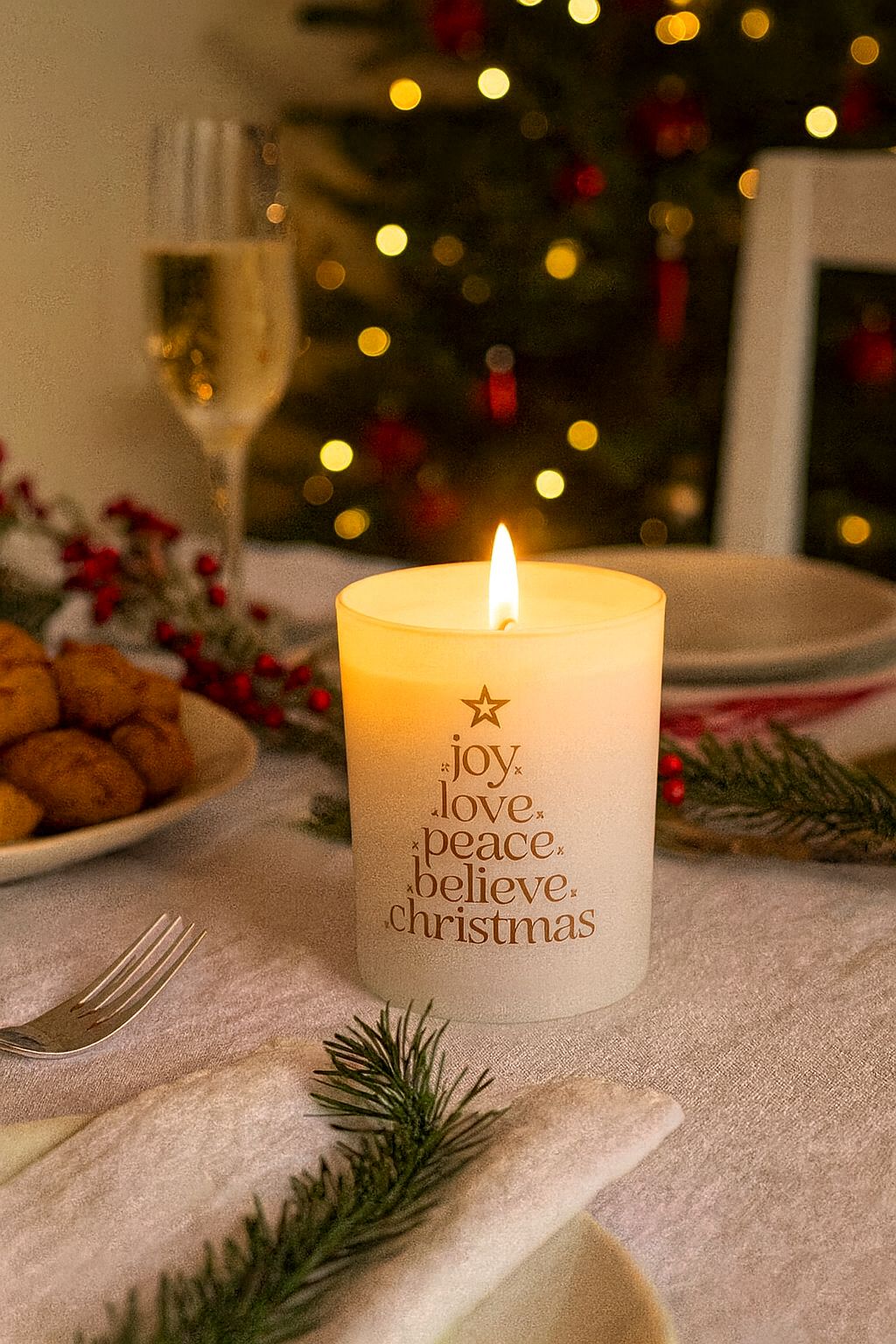 Christmas Festive Fragranced Candle - Holiday Scented Home Décor - Image 2