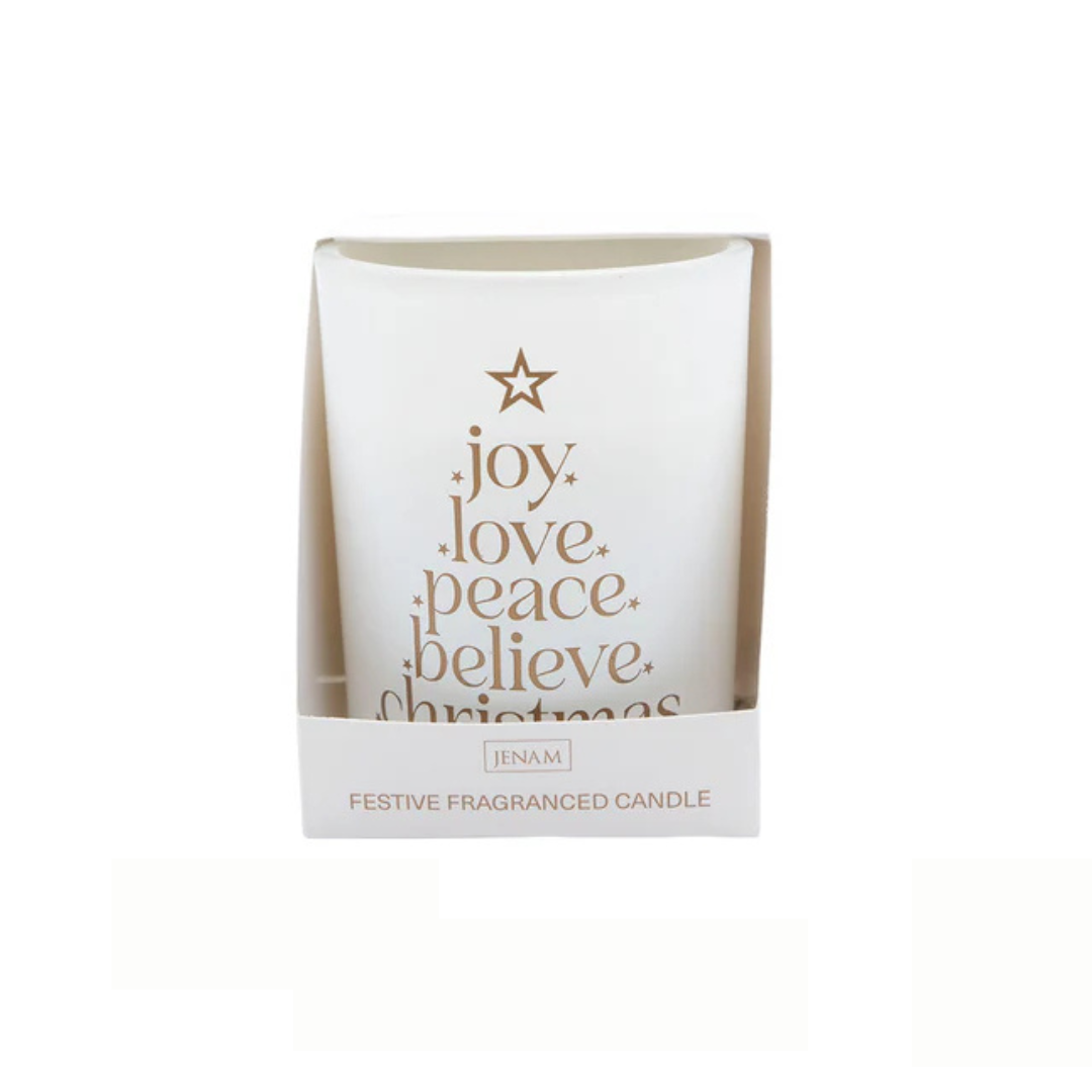 Christmas Festive Fragranced Candle - Holiday Scented Home Décor