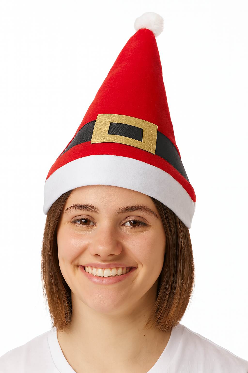 Classic Red Christmas Hat with White Trim – Festive Santa Style - Image 2