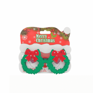 Christmas Bow Glasses - Festive Red Glitter Novelty Holiday Eyewear