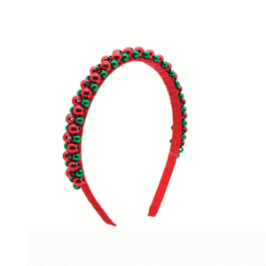 Christmas Baubles Aliceband - Festive Red & Gold Holiday Headband