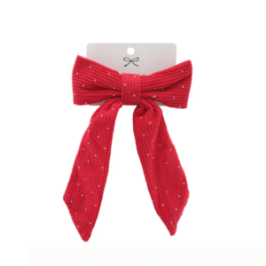 Christmas Diamante Hair Bow - Sparkly Festive Holiday Hair Accessory