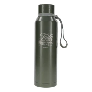 Stainless Steel Water Bottle for Men - Faith Can Move Mountains
