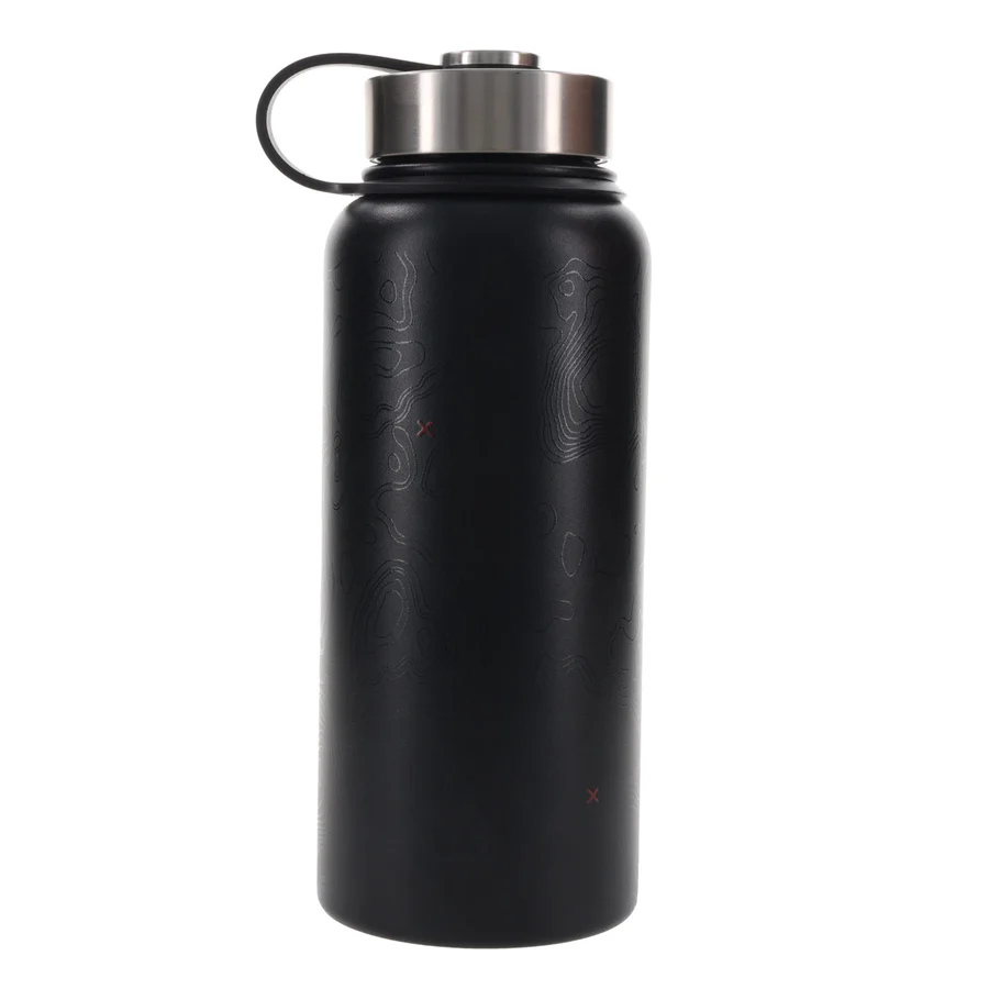 With God All Things Are Possible - Black Stainless Steel Water Bottle - Image 3