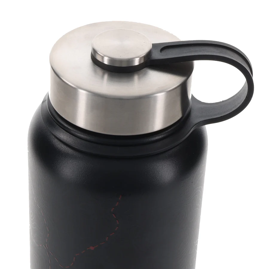 With God All Things Are Possible - Black Stainless Steel Water Bottle - Image 2
