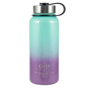 With God All Things Are Possible - Stainless Steel Water Bottle Matthew 19:26