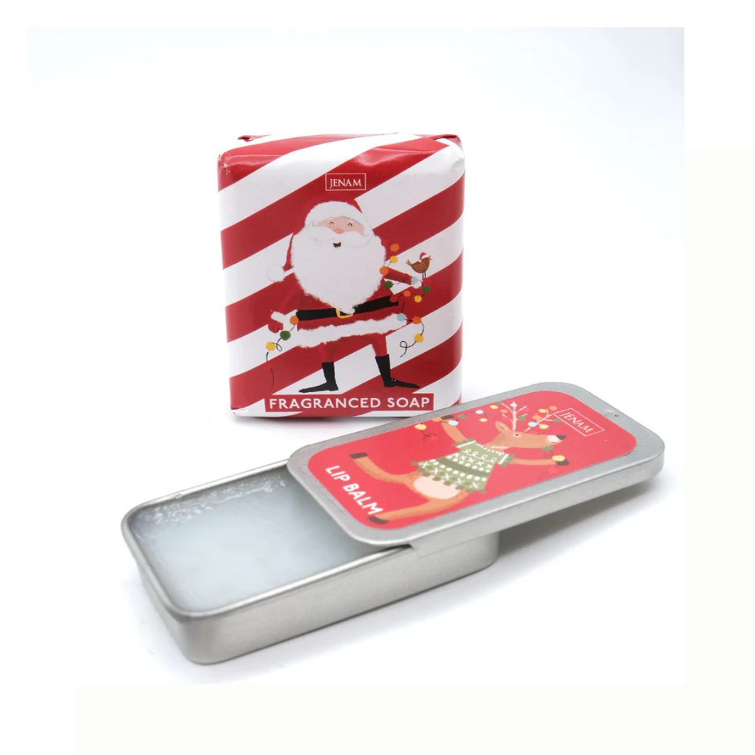 Festive Duo Cracker with Soap & Lip Balm - Christmas Gift Set - Image 2