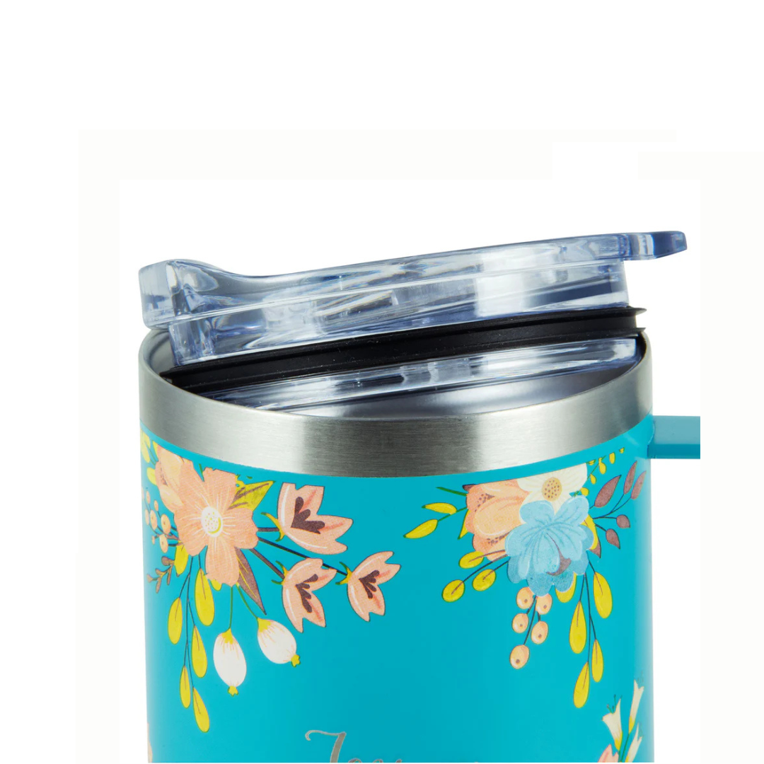 Joy Comes In The Morning Travel Mug - Stainless Steel Mug Psalms 30:5 - Image 2