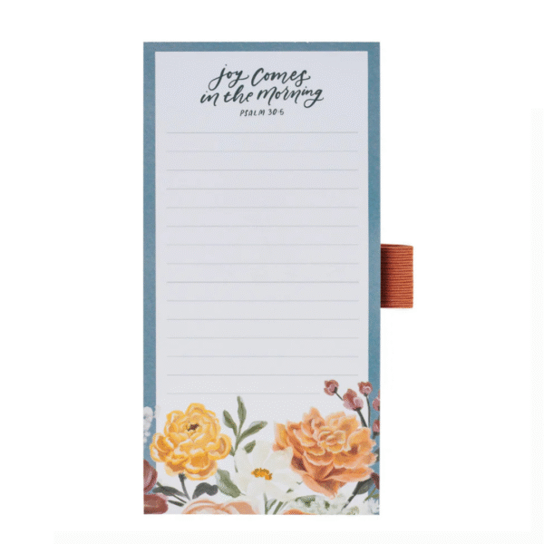 Joy Comes in the Morning Magnetic Notepad with Pen | Scripture Memo Pad - Image 4