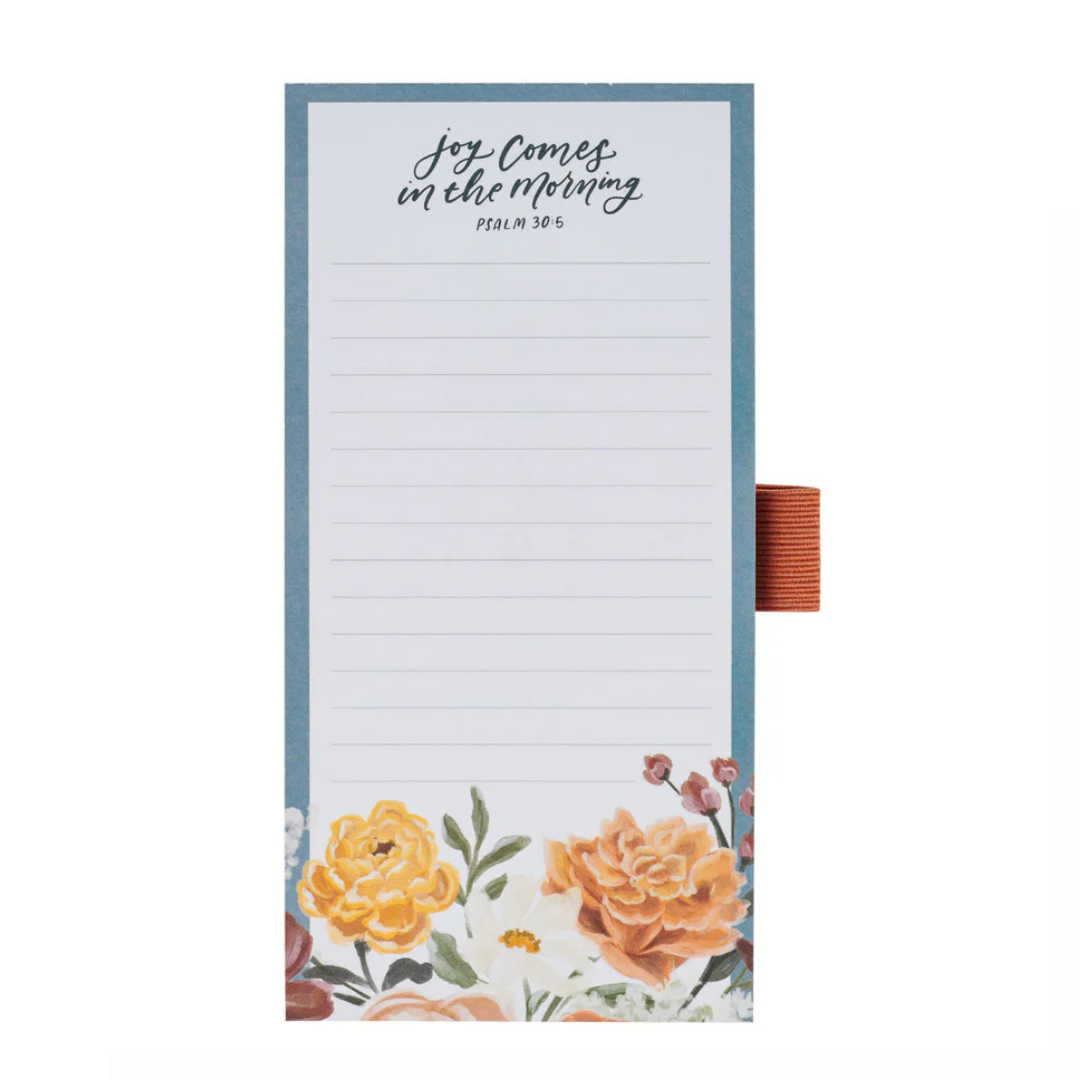 Joy Comes in the Morning Magnetic Notepad with Pen | Scripture Memo Pad - Image 4