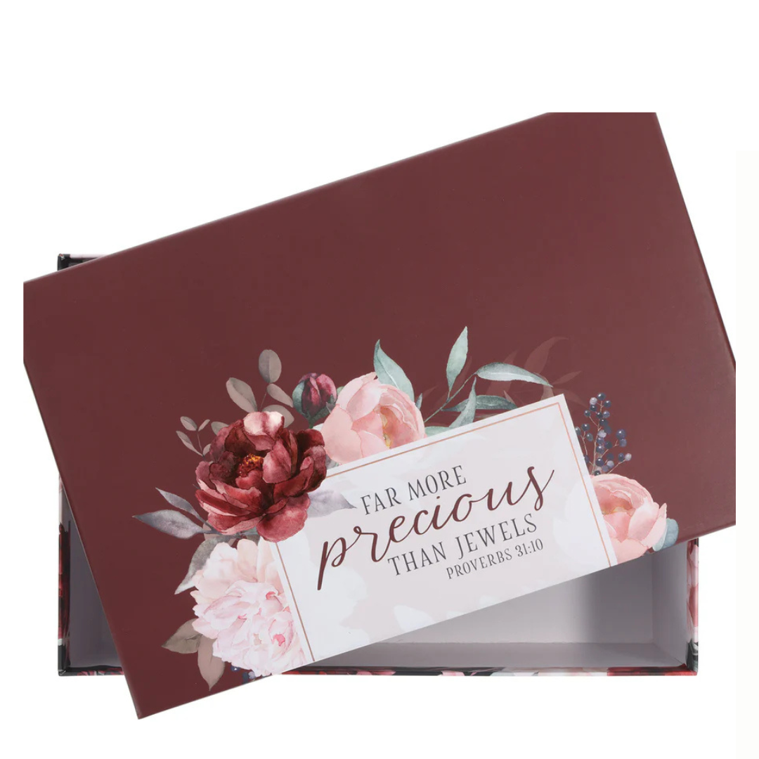 Far More Precious than Jewels Gift Box | Small Stackable Christian Box - Image 3