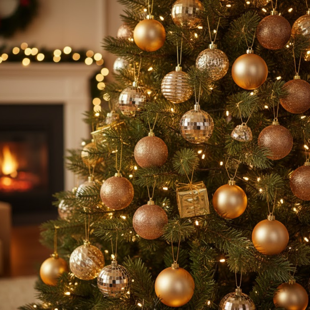 Gold Christmas Baubles Gift Box - Image 2