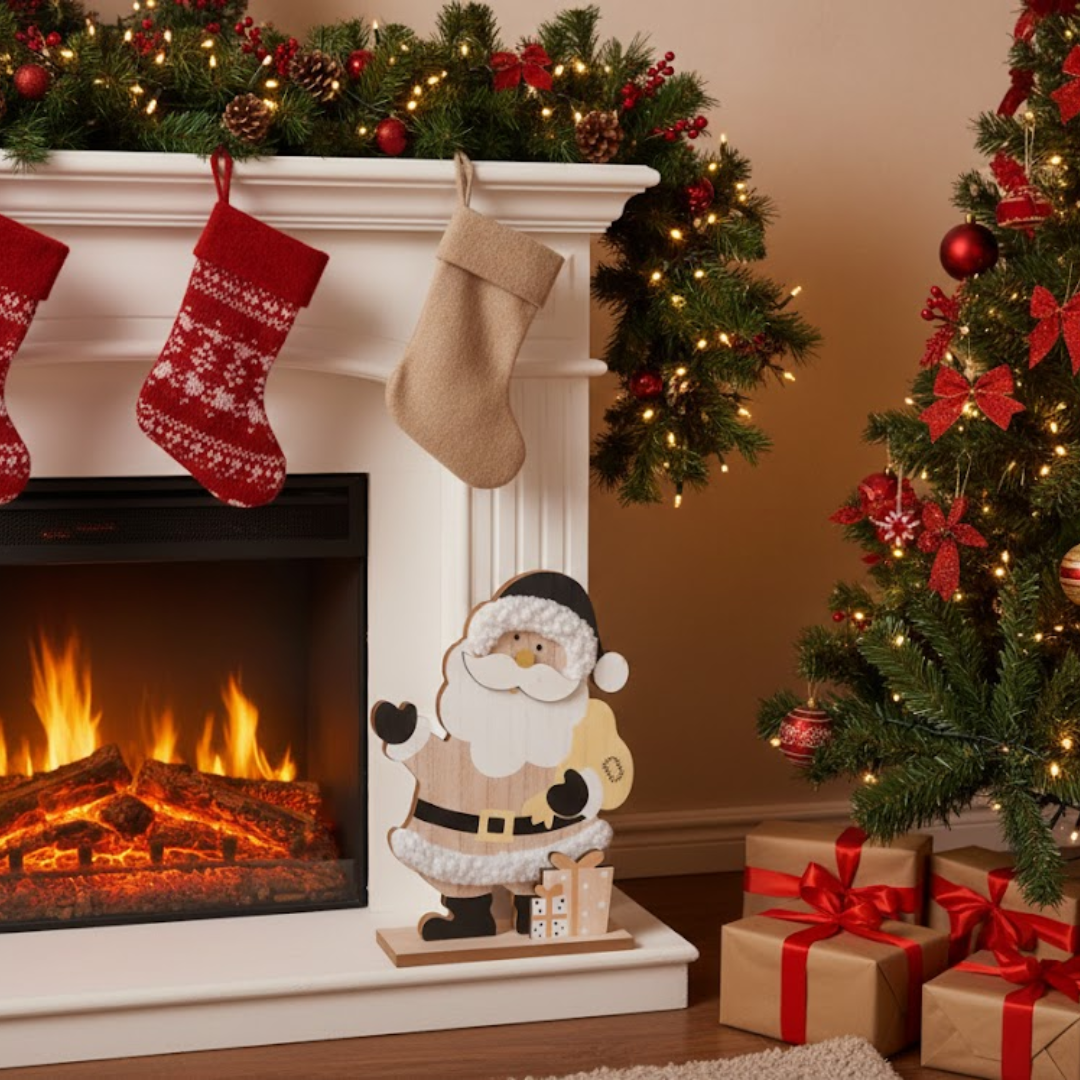 Wooden Santa Decoration Stand - Image 2